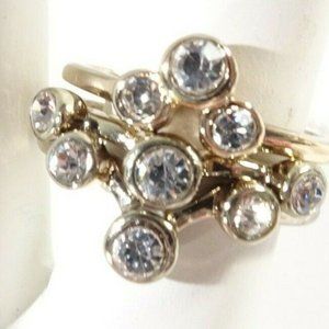 Ann Taylor  Shimmer and Shine  Crystal Stackable Ring   5 and 8 NWT $39.50